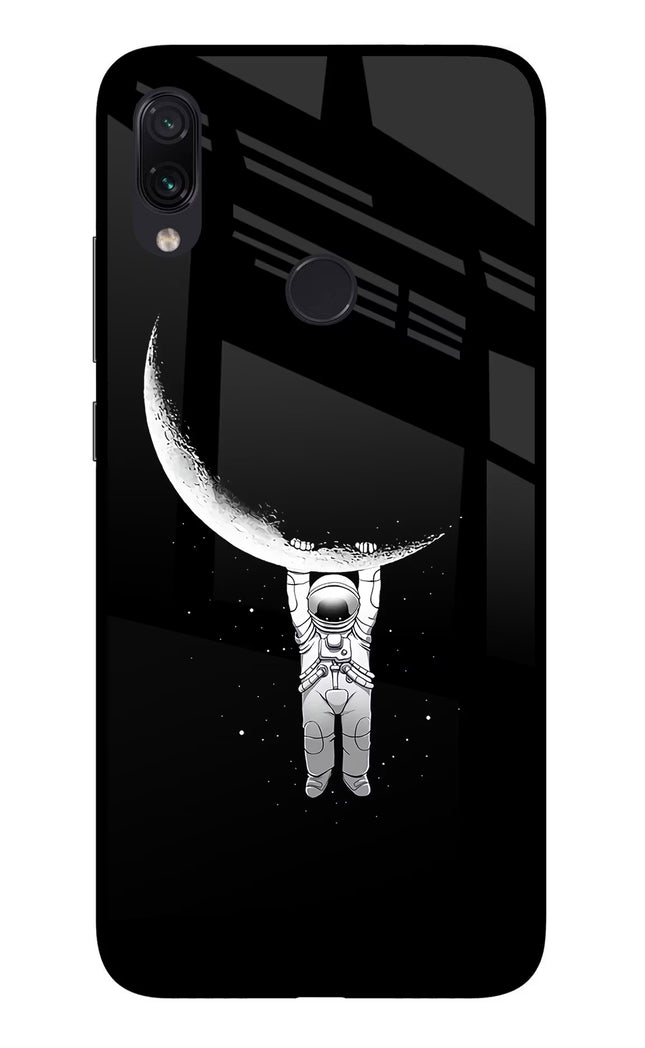 Moon Space Redmi Note 7 Pro Glass Case Back Cover by Casekaro