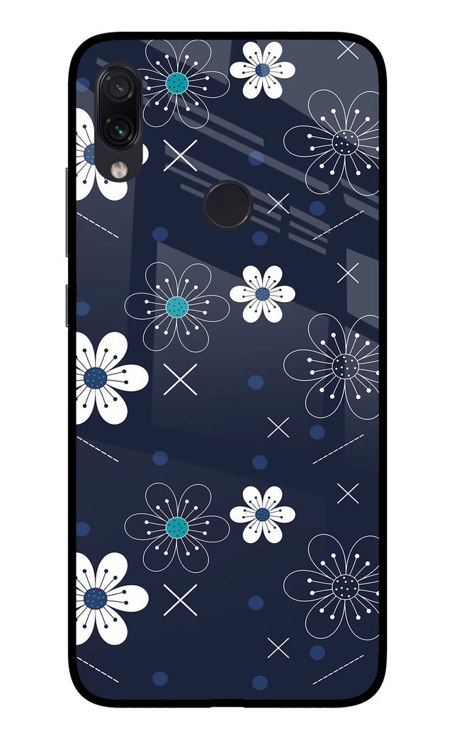 Flowers Redmi Note 7 Pro Glass Case Back Cover by Casekaro