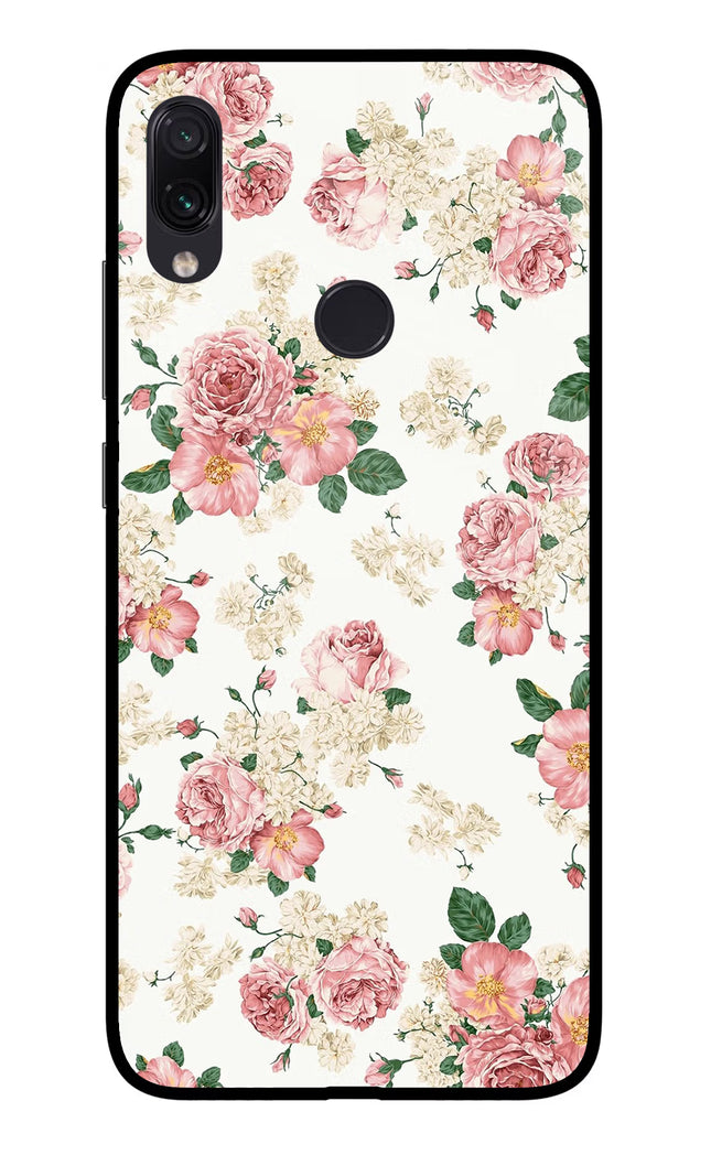 Flowers Redmi Note 7 Pro Glass Case Back Cover by Casekaro