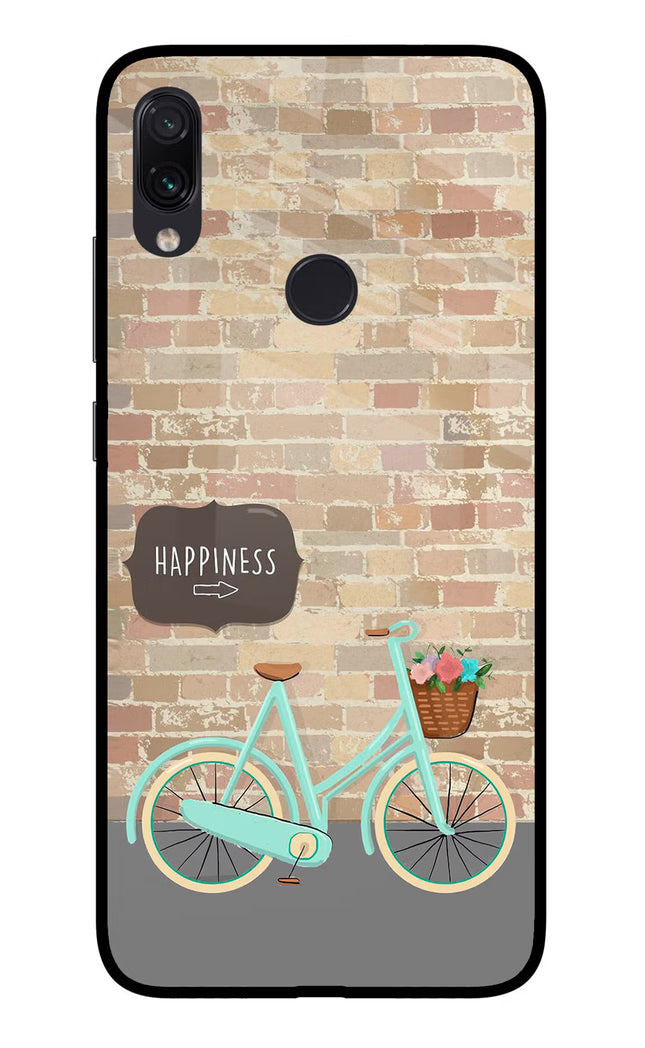Happiness Artwork Redmi Note 7 Pro Glass Case Back Cover by Casekaro