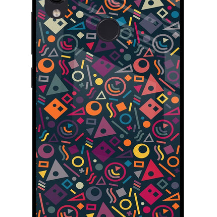Geometric Abstract Redmi Note 7 Pro Glass Case Back Cover by Casekaro