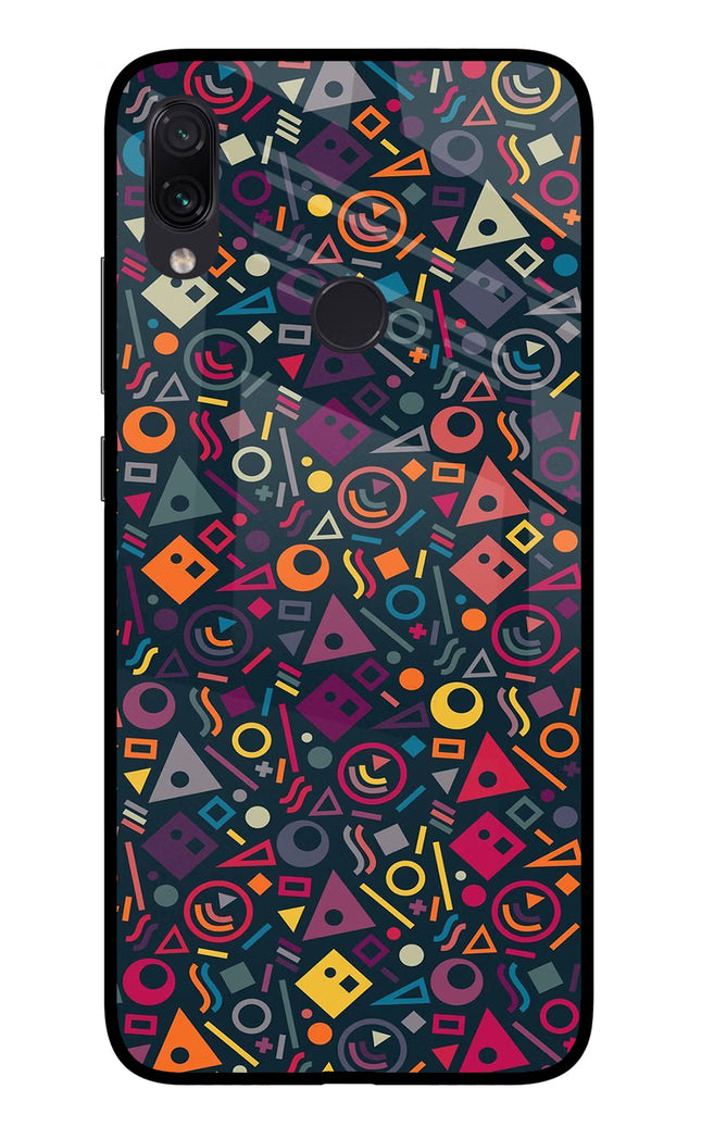 Geometric Abstract Redmi Note 7 Pro Glass Case Back Cover by Casekaro