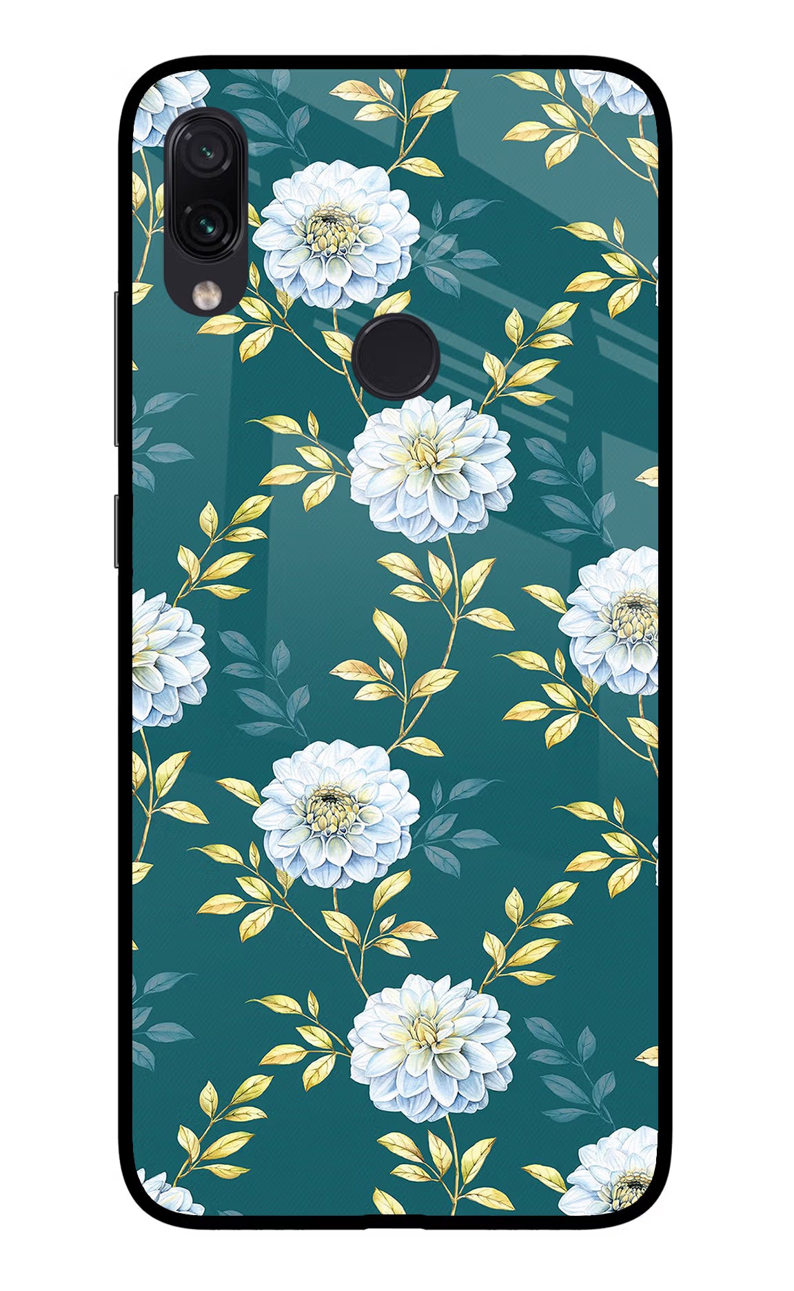 Flowers Redmi Note 7 Pro Glass Case Back Cover by Casekaro