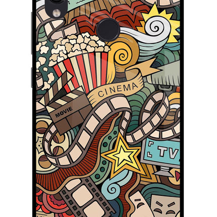 Cinema Abstract Redmi Note 7 Pro Glass Case Back Cover by Casekaro