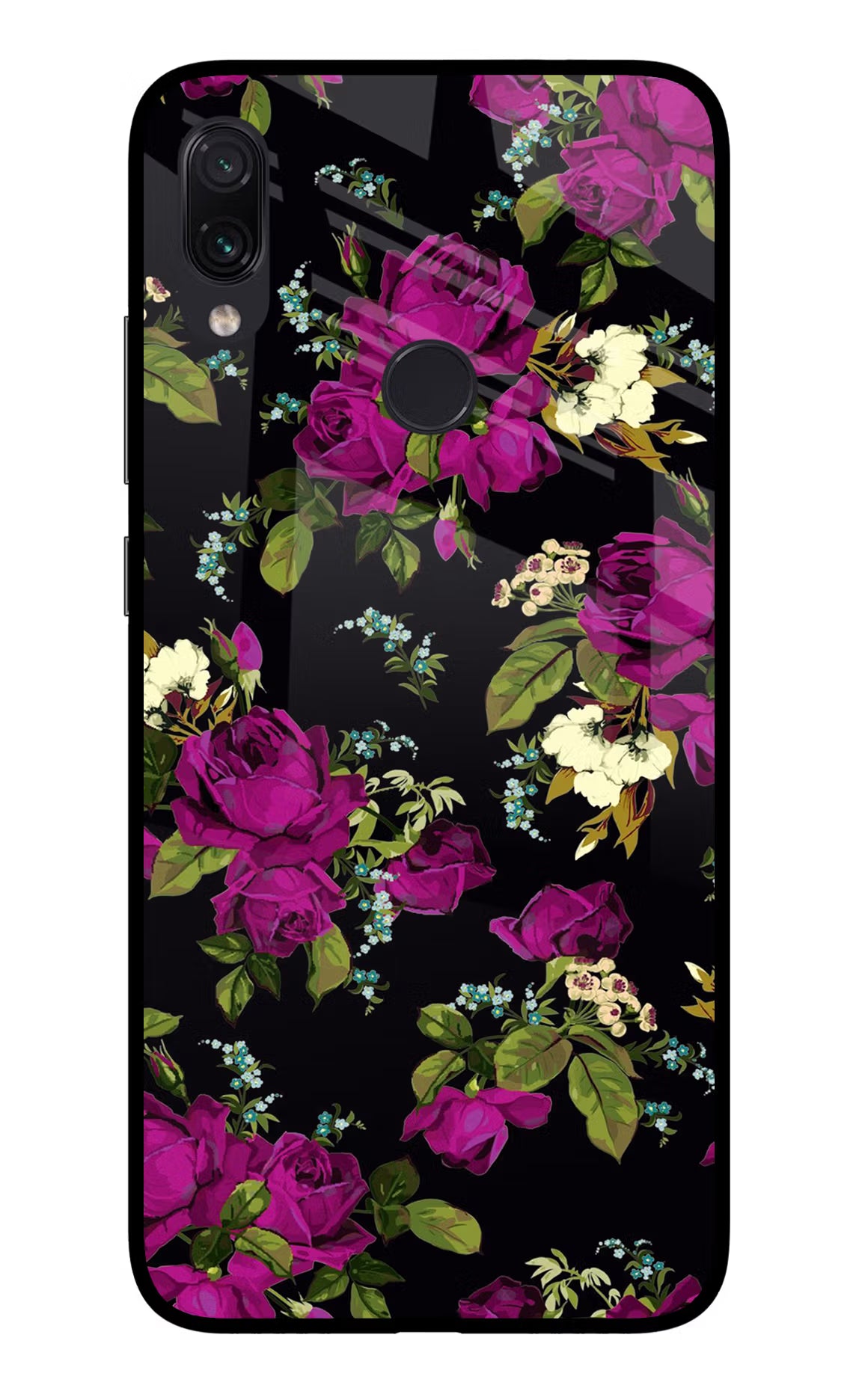 Flowers Redmi Note 7 Pro Glass Case Back Cover by Casekaro