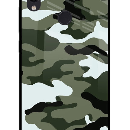 Camouflage Redmi Note 7 Pro Glass Case Back Cover by Casekaro