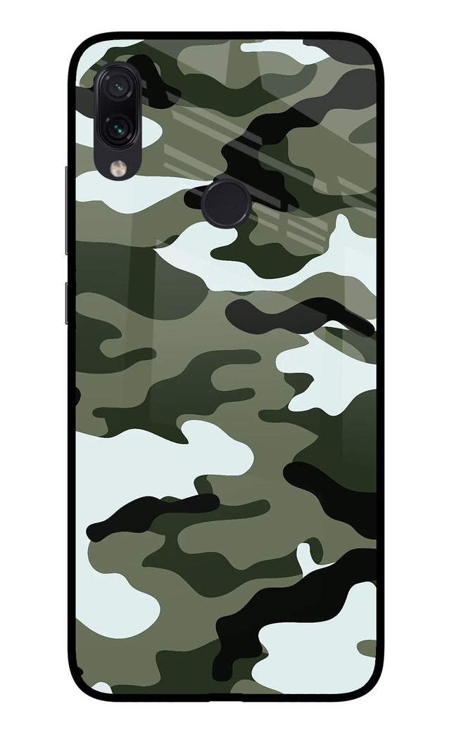 Camouflage Redmi Note 7 Pro Glass Case Back Cover by Casekaro