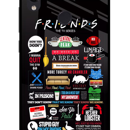 FRIENDS Redmi Note 7 Pro Glass Case Back Cover by Casekaro