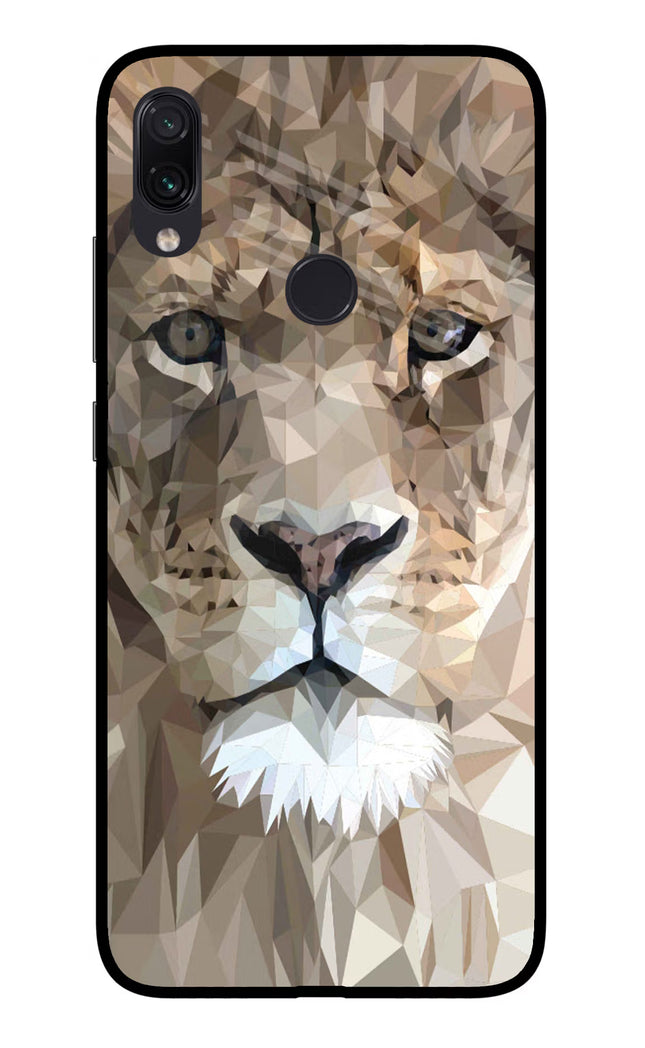 Lion Art Redmi Note 7 Pro Glass Case Back Cover by Casekaro
