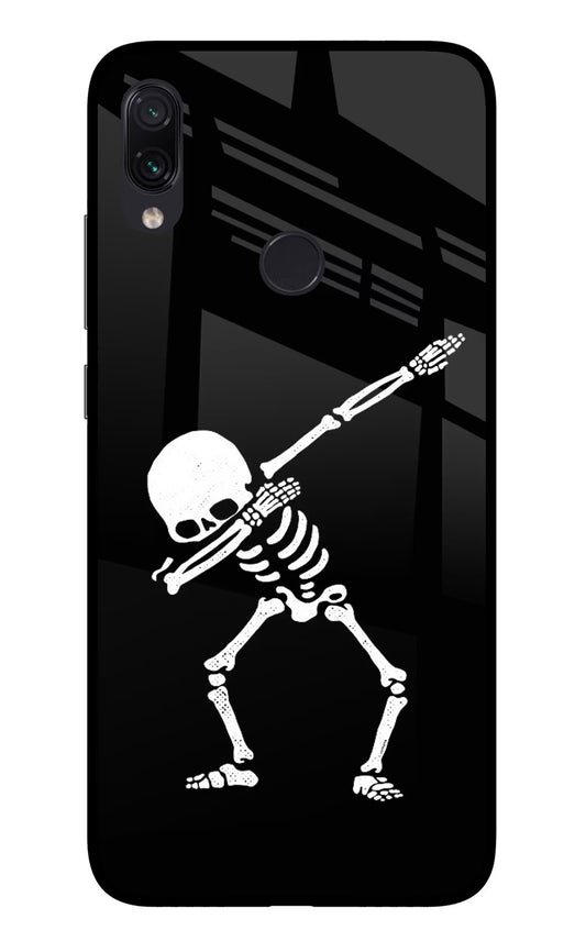 Dabbing Skeleton Art Redmi Note 7 Pro Glass Case