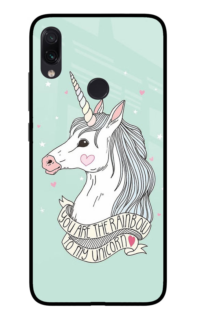 Unicorn Wallpaper Redmi Note 7 Pro Glass Case Back Cover by Casekaro