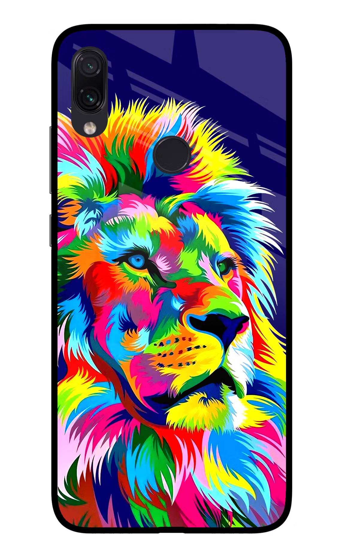 Vector Art Lion Redmi Note 7 Pro Glass Case