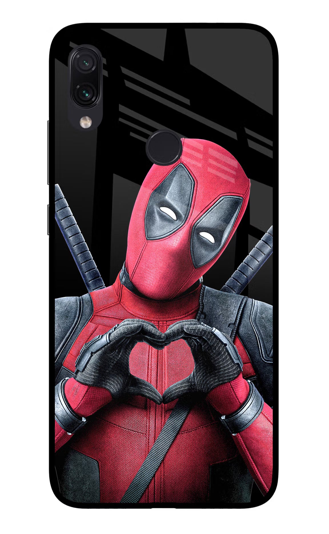 Deadpool Redmi Note 7 Pro Glass Case Back Cover by Casekaro