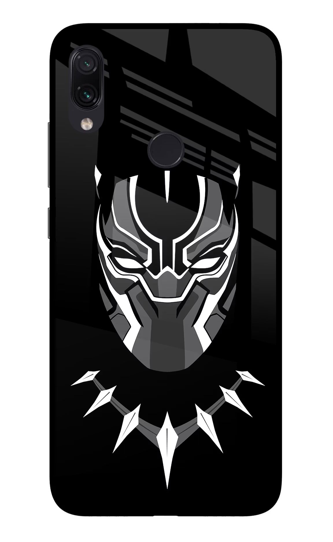 Black Panther Redmi Note 7 Pro Glass Case Back Cover by Casekaro