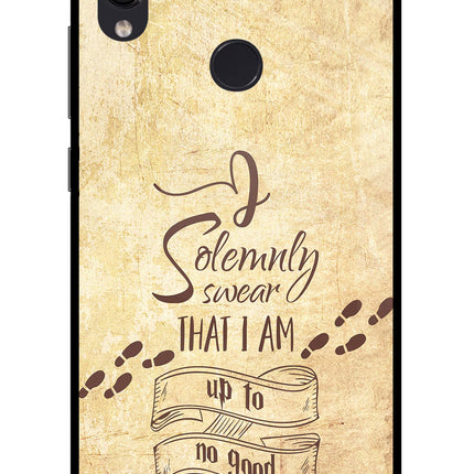 I Solemnly swear that i up to no good Redmi Note 7 Pro Glass Case Back Cover by Casekaro