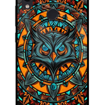 Angry Owl Art Redmi Note 7 Pro Glass Case Back Cover by Casekaro