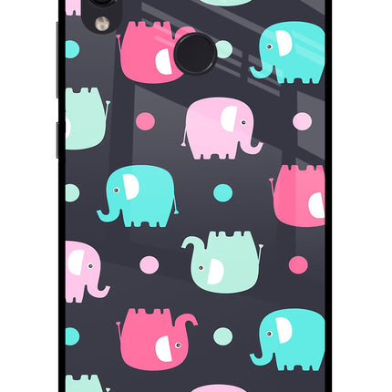 Elephants Redmi Note 7 Pro Glass Case Back Cover by Casekaro