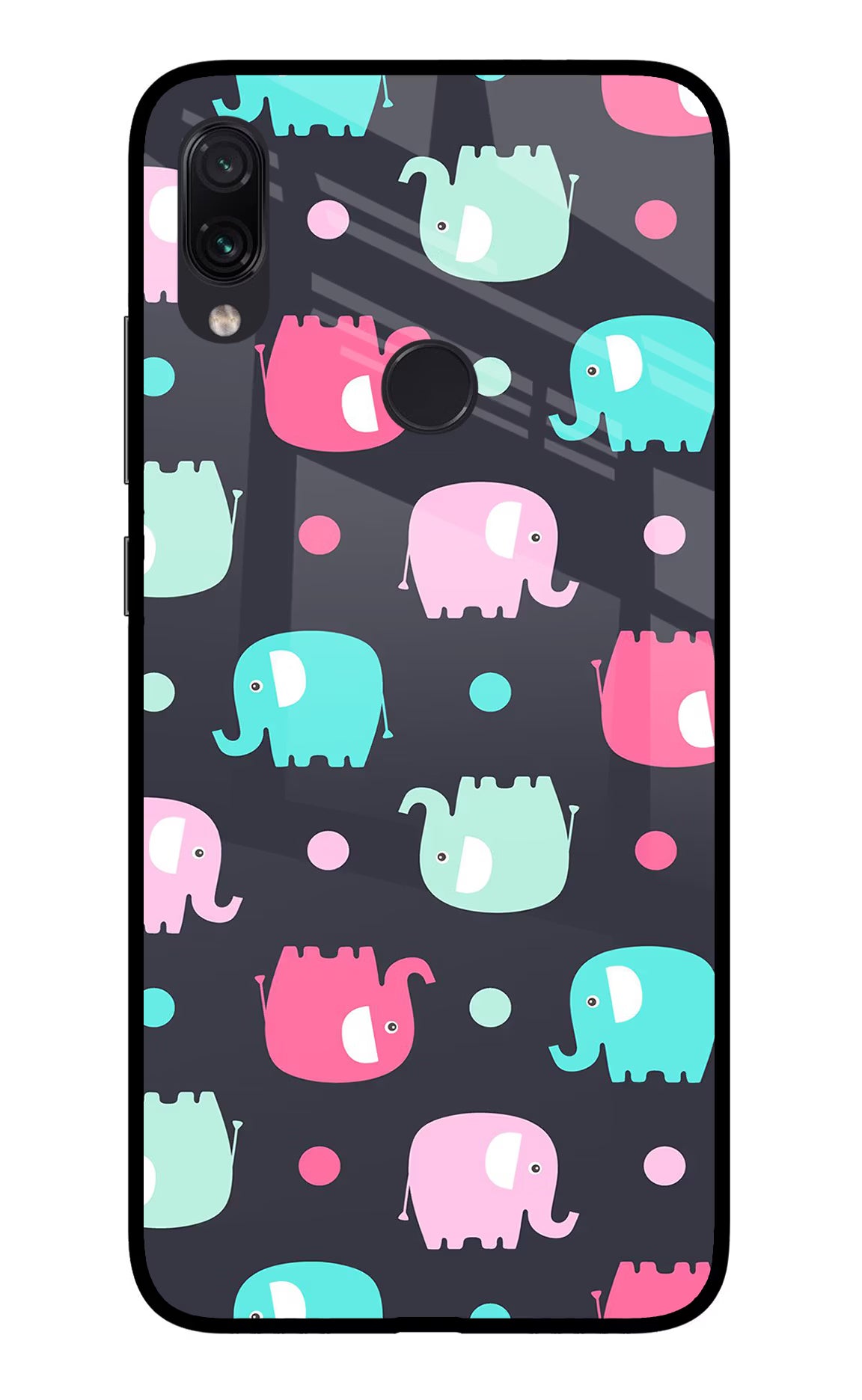 Elephants Redmi Note 7 Pro Glass Case