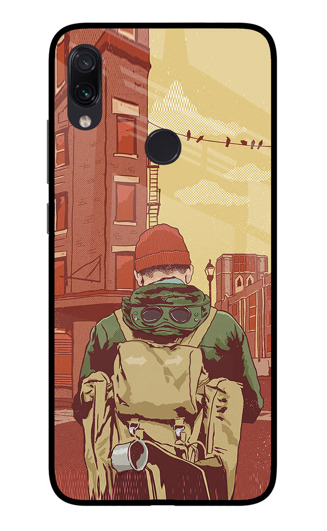 Adventurous Redmi Note 7 Pro Glass Case Back Cover by Casekaro