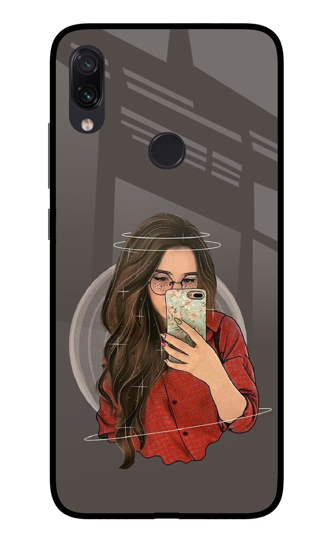 Selfie Queen Redmi Note 7 Pro Glass Case Back Cover by Casekaro