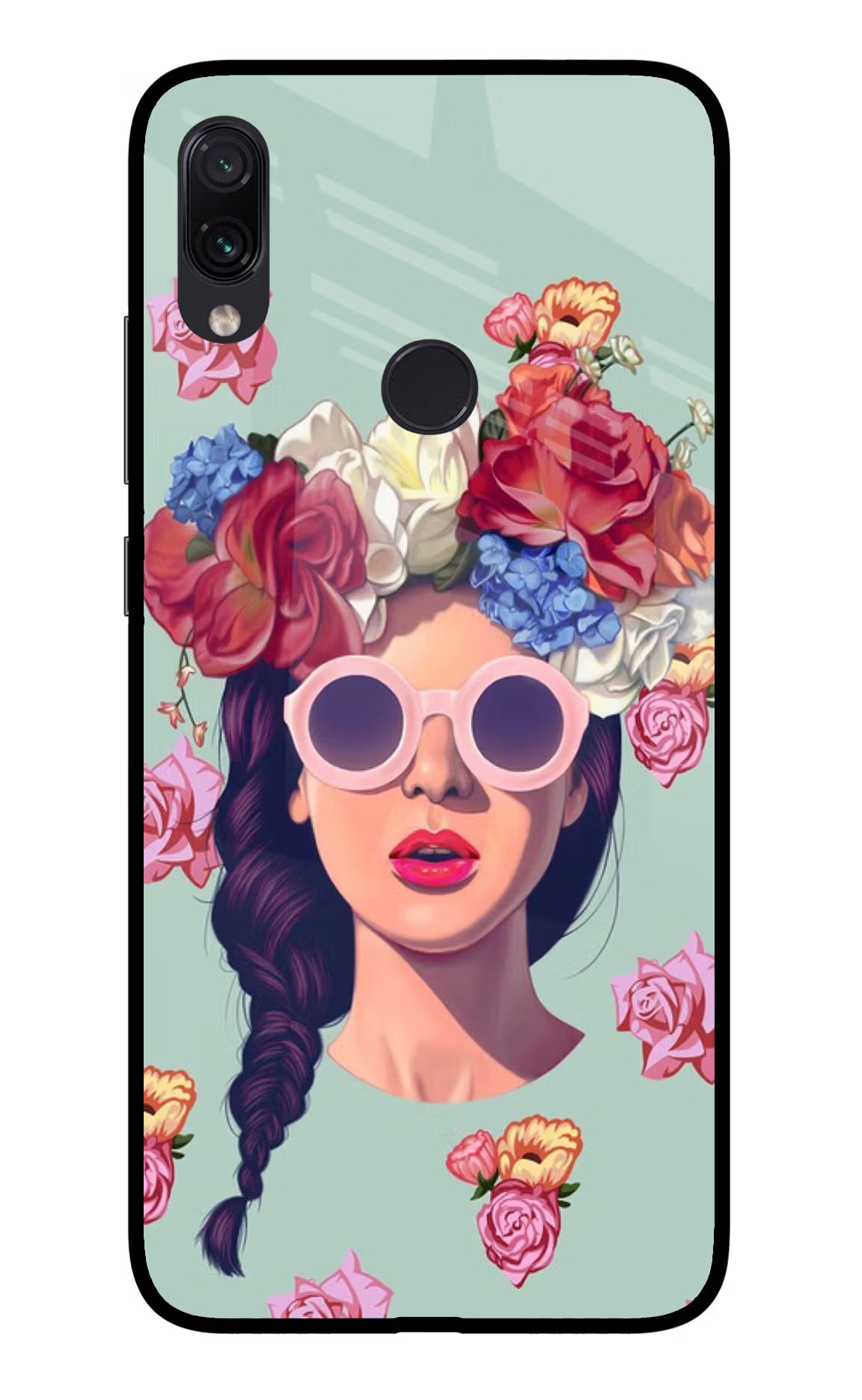 Pretty Girl Redmi Note 7 Pro Glass Case Back Cover by Casekaro