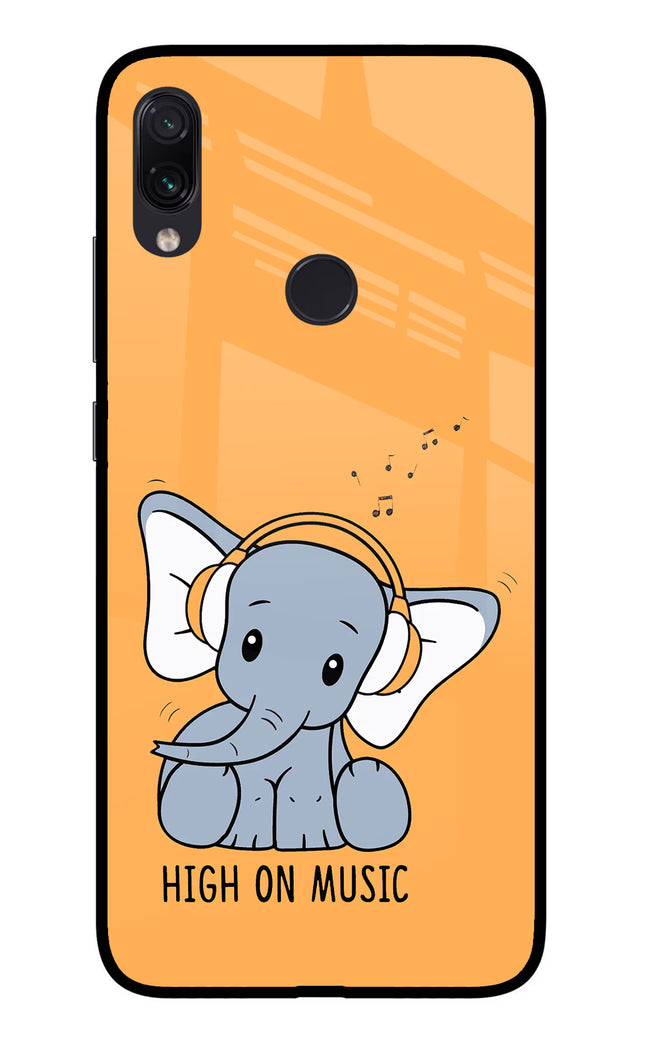 High On Music Redmi Note 7 Pro Glass Case Back Cover by Casekaro