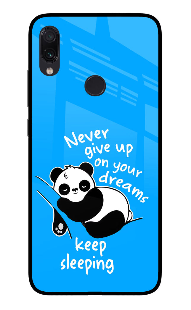 Keep Sleeping Redmi Note 7 Pro Glass Case Back Cover by Casekaro