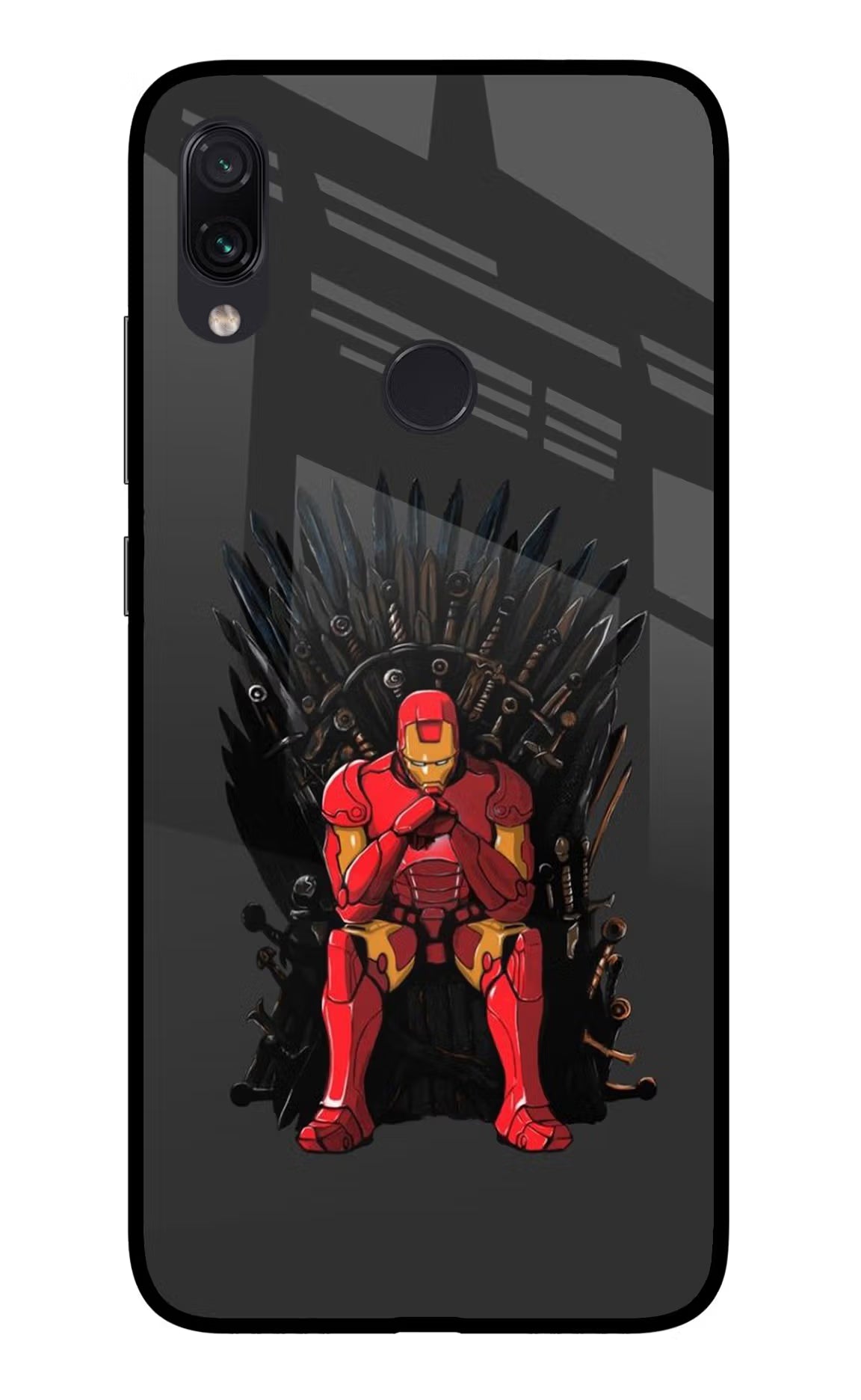 Ironman Throne Redmi Note 7 Pro Glass Case Back Cover by Casekaro