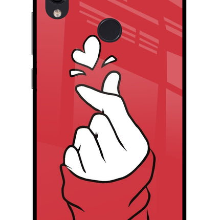 Korean Love Sign Redmi Note 7 Pro Glass Case Back Cover by Casekaro