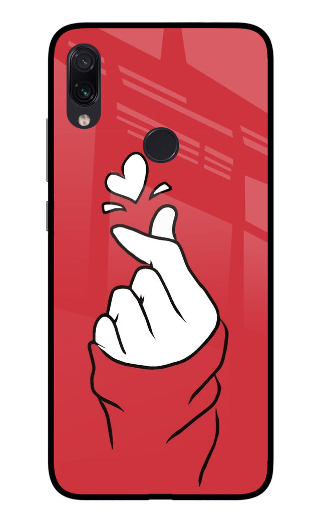 Korean Love Sign Redmi Note 7 Pro Glass Case Back Cover by Casekaro