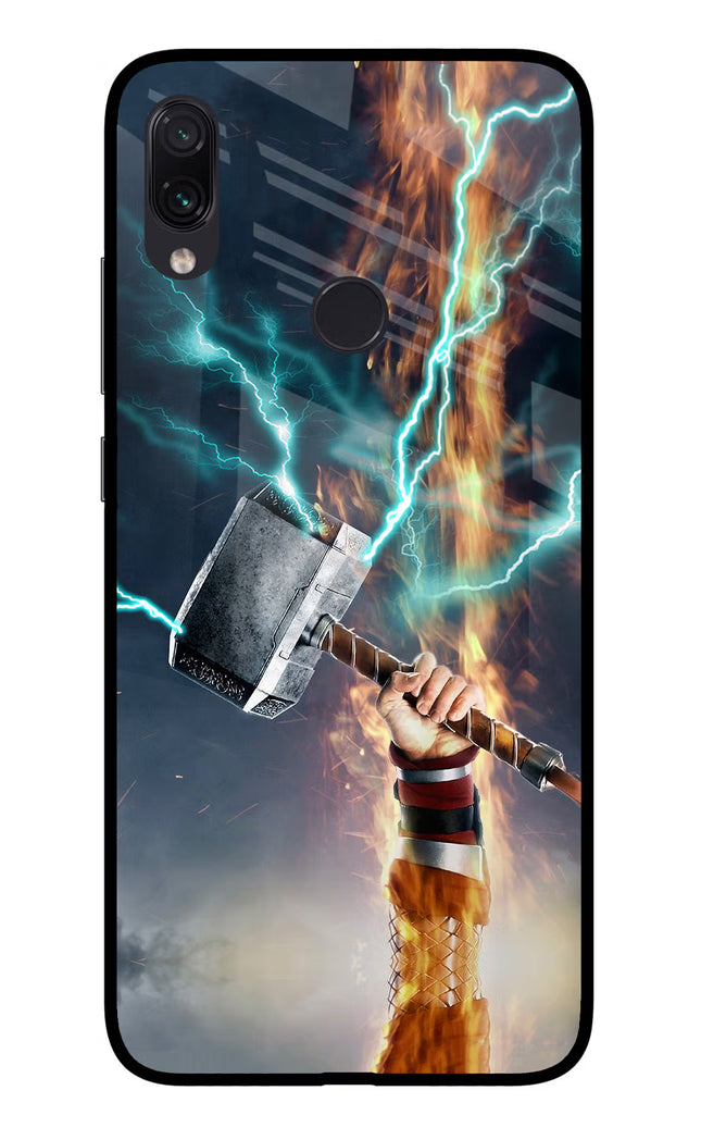 Thor Hammer Mjolnir Redmi Note 7 Pro Glass Case Back Cover by Casekaro