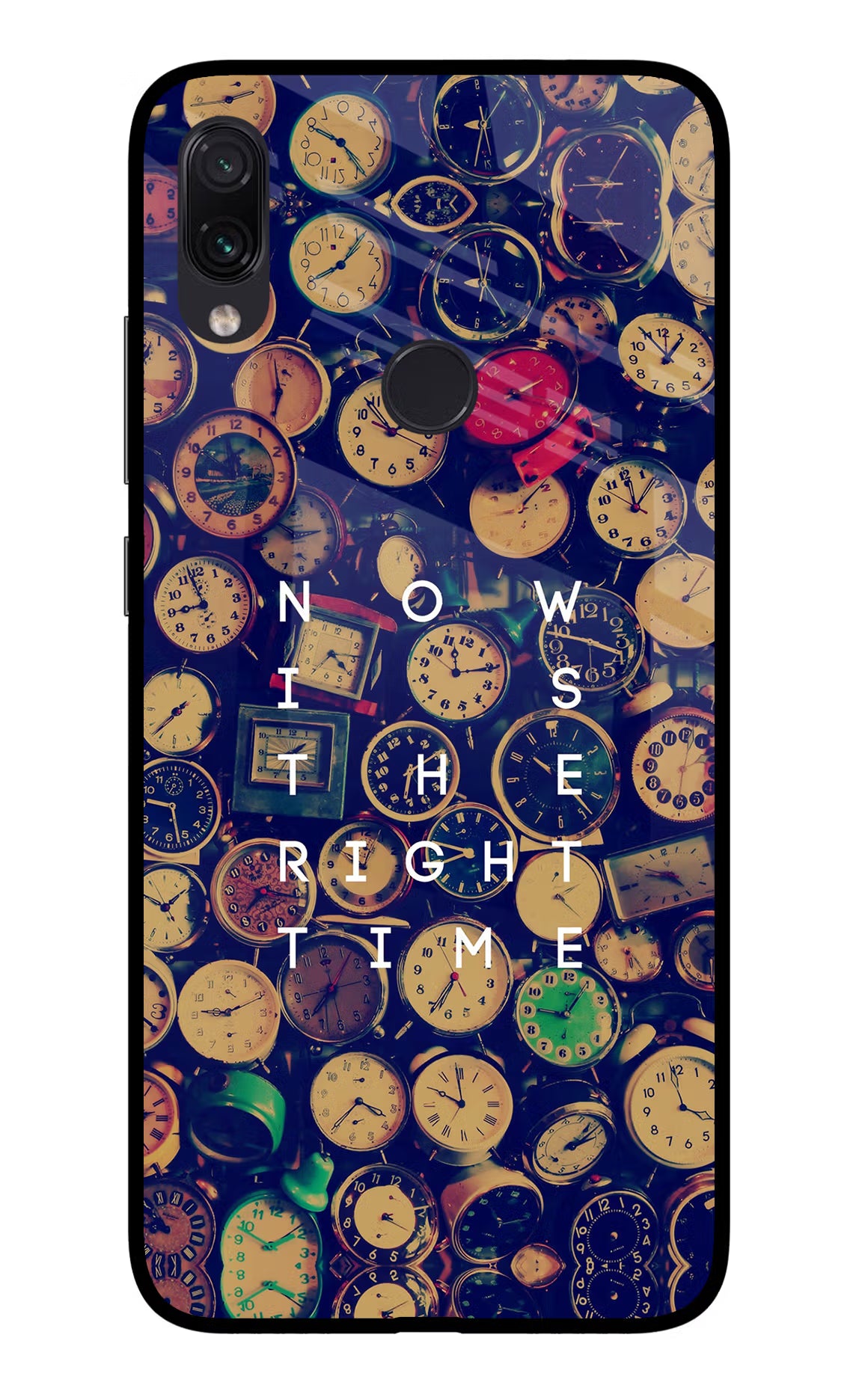 Now is the Right Time Quote Redmi Note 7 Pro Glass Case Back Cover by Casekaro