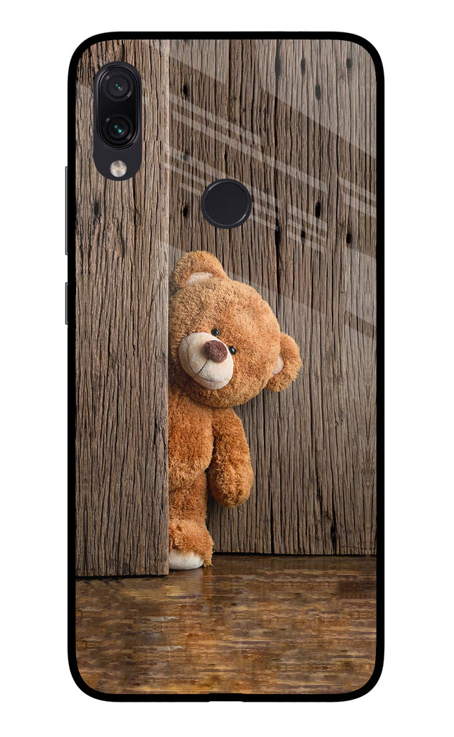 Teddy Wooden Redmi Note 7 Pro Glass Case Back Cover by Casekaro