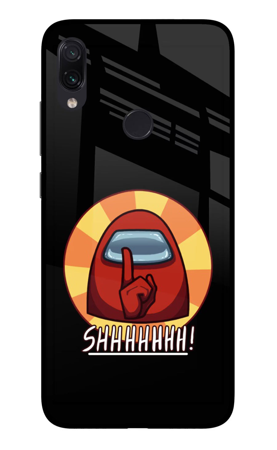 Among Us Shhh! Redmi Note 7 Pro Back Cover, Glass case