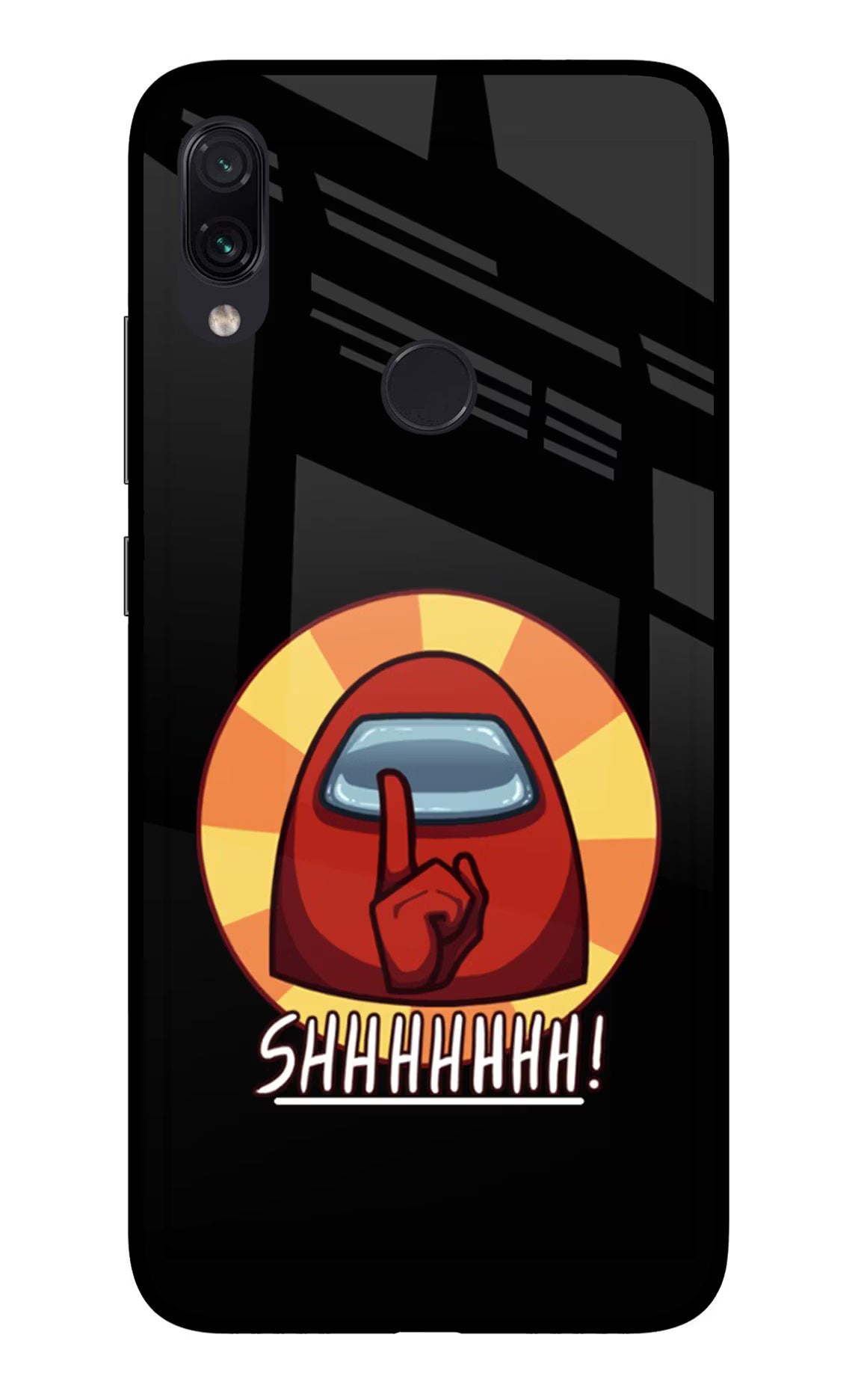 Among Us Shhh! Redmi Note 7 Pro Glass Case