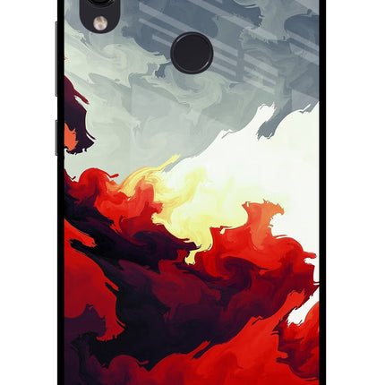 Fire Cloud Redmi Note 7 Pro Glass Case Back Cover by Casekaro