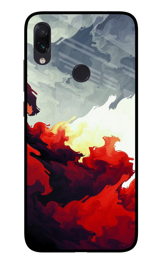 Fire Cloud Redmi Note 7 Pro Glass Case Back Cover by Casekaro