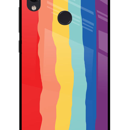 Rainbow Redmi Note 7 Pro Glass Case Back Cover by Casekaro