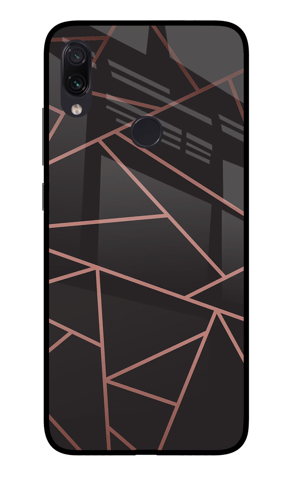 Geometric Pattern Redmi Note 7 Pro Glass Case Back Cover by Casekaro