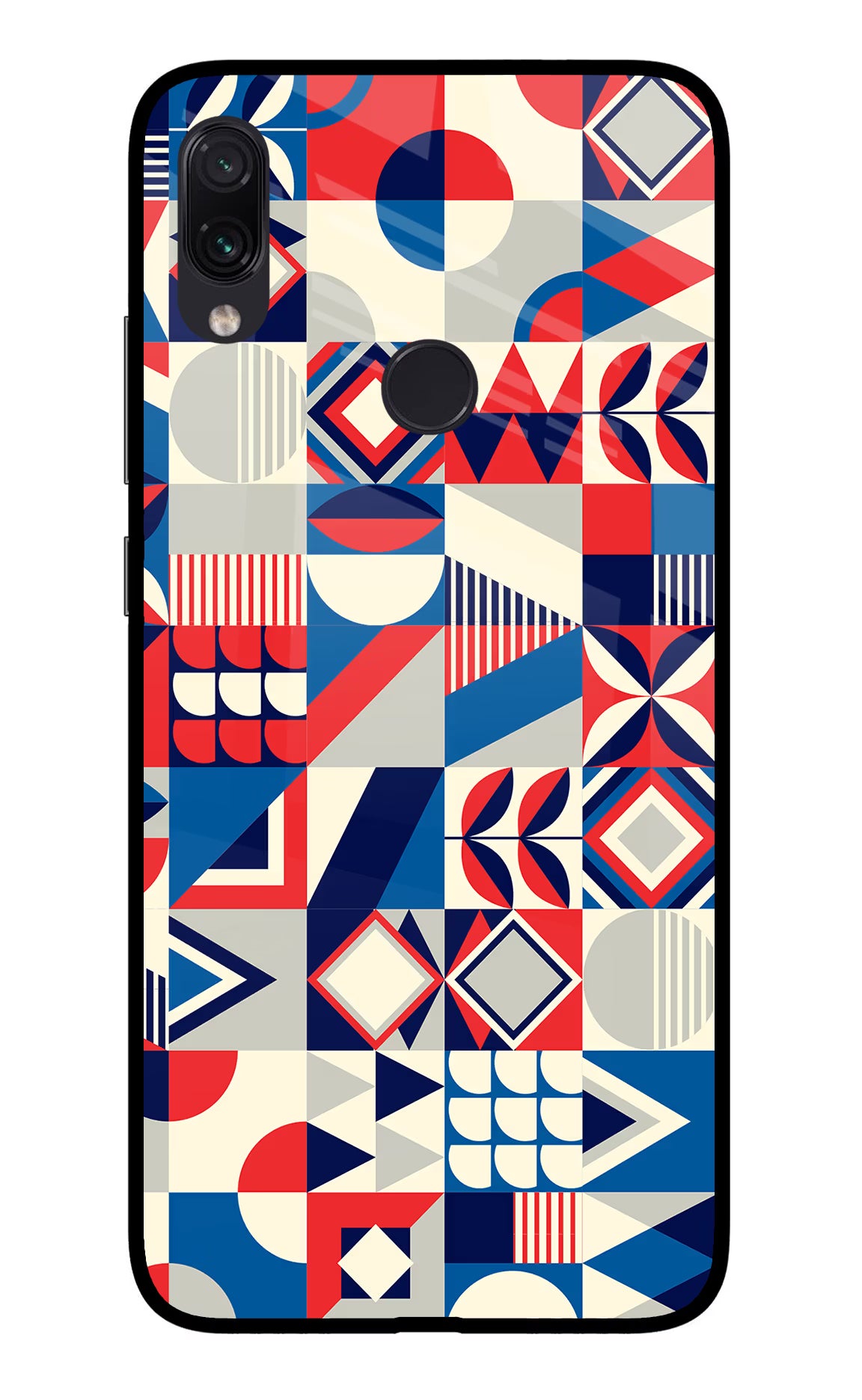 Colorful Pattern Redmi Note 7 Pro Glass Case