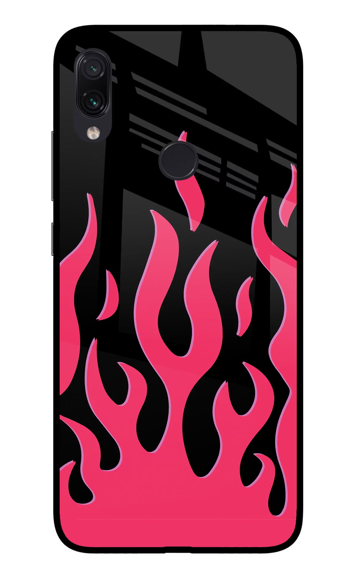 Fire Flames Redmi Note 7 Pro Glass Case