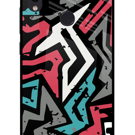 Geometric Graffiti Redmi Note 7 Pro Glass Case Back Cover by Casekaro