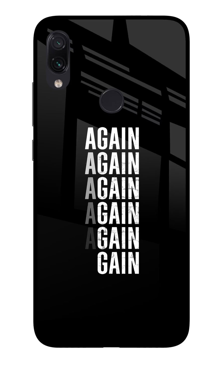 Again Again Gain Redmi Note 7 Pro Back Cover, Glass case