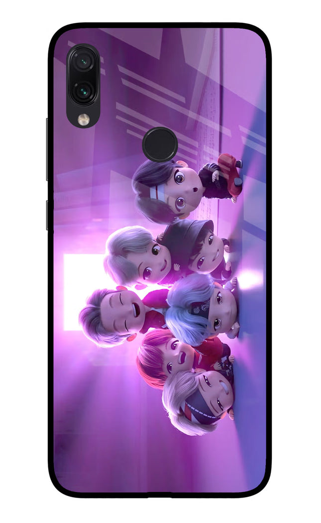 BTS Chibi Redmi Note 7 Pro Glass Case Back Cover by Casekaro