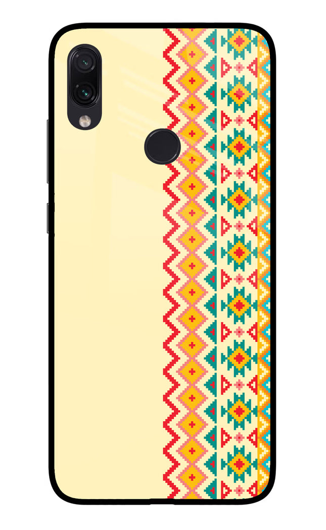 Ethnic Seamless Redmi Note 7 Pro Glass Case Back Cover by Casekaro