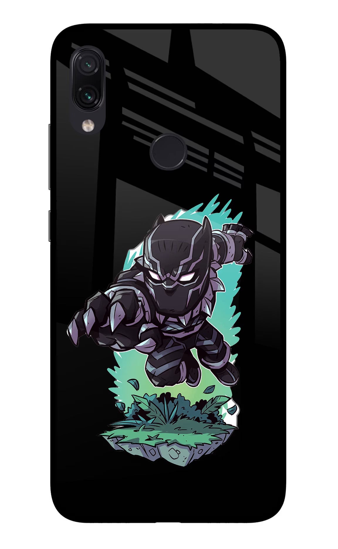 Black Panther Redmi Note 7 Pro Glass Case Back Cover by Casekaro