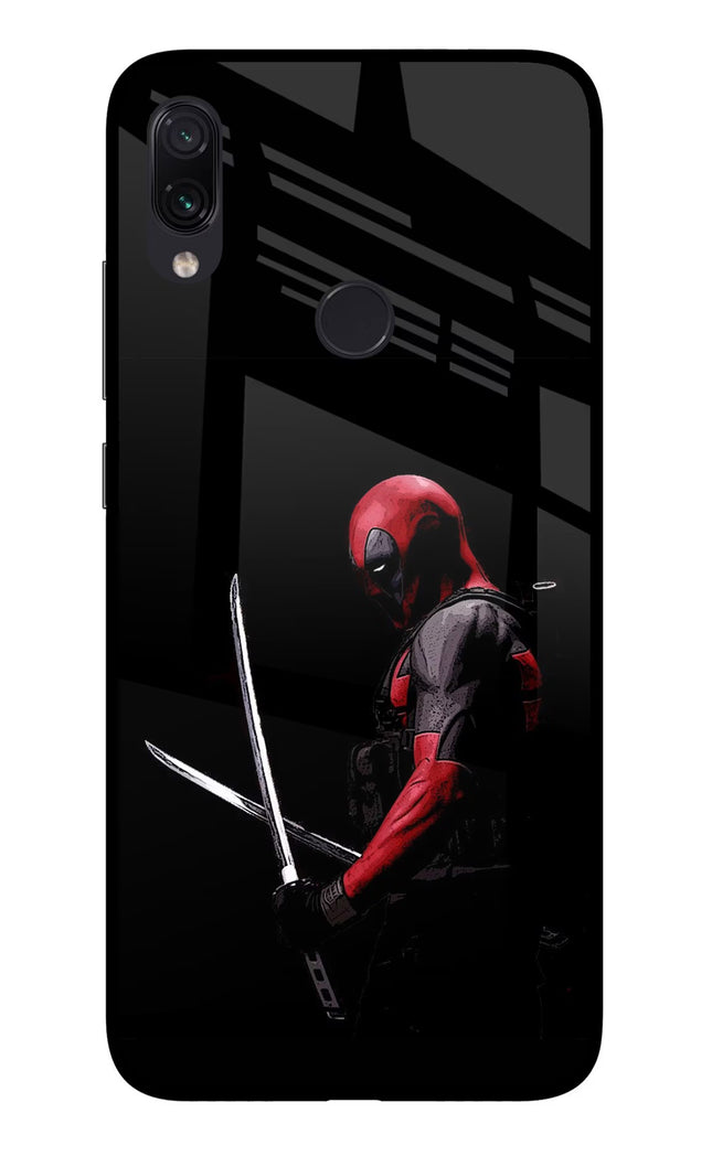 Deadpool Redmi Note 7 Pro Glass Case Back Cover by Casekaro