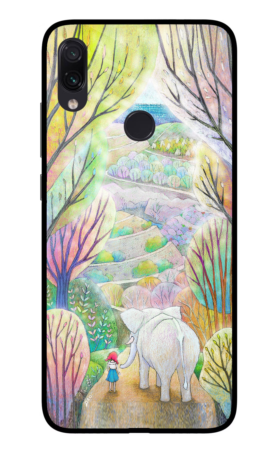 Nature Painting Redmi Note 7 Pro Glass Case Back Cover by Casekaro