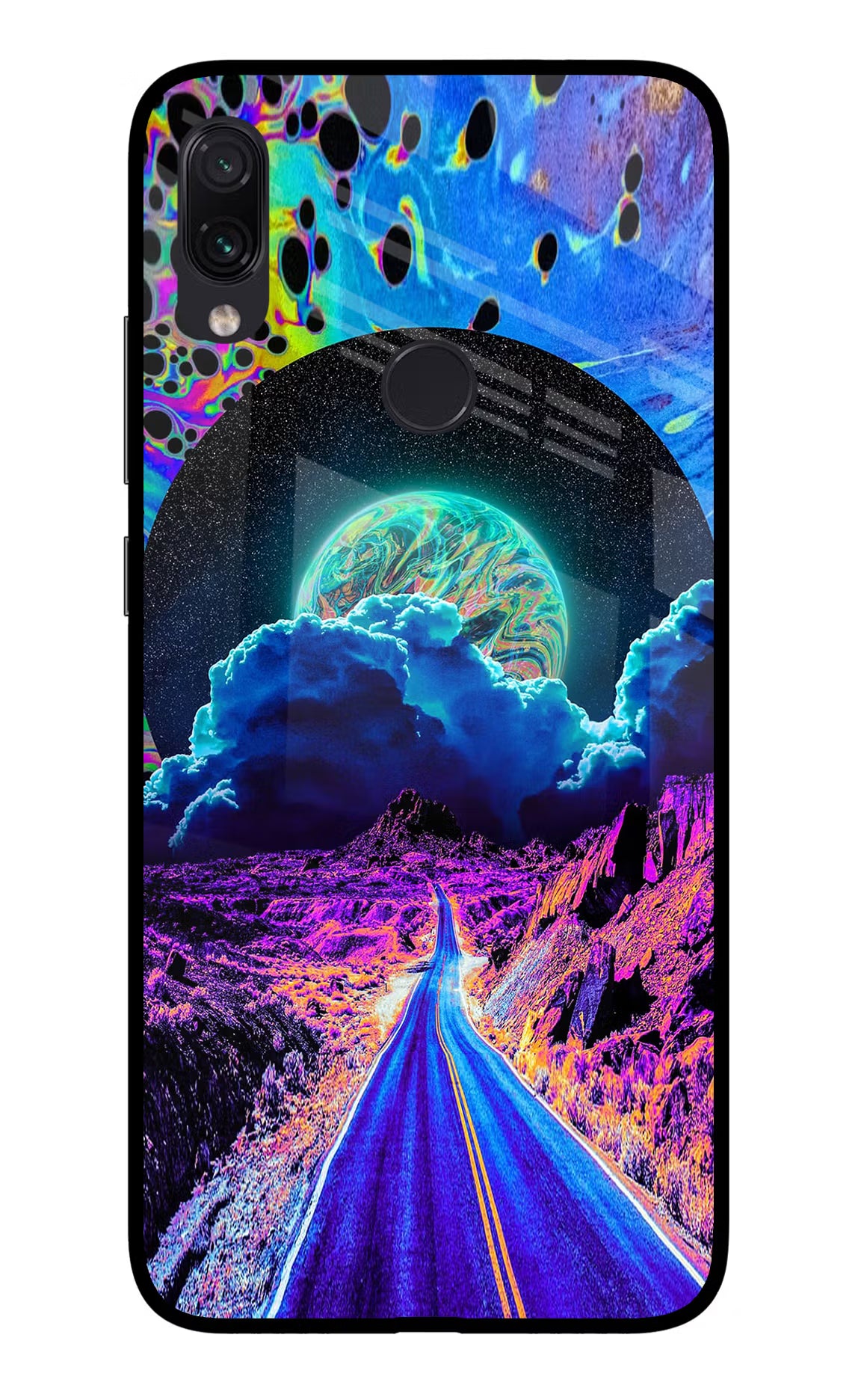Psychedelic Painting Redmi Note 7 Pro Glass Case