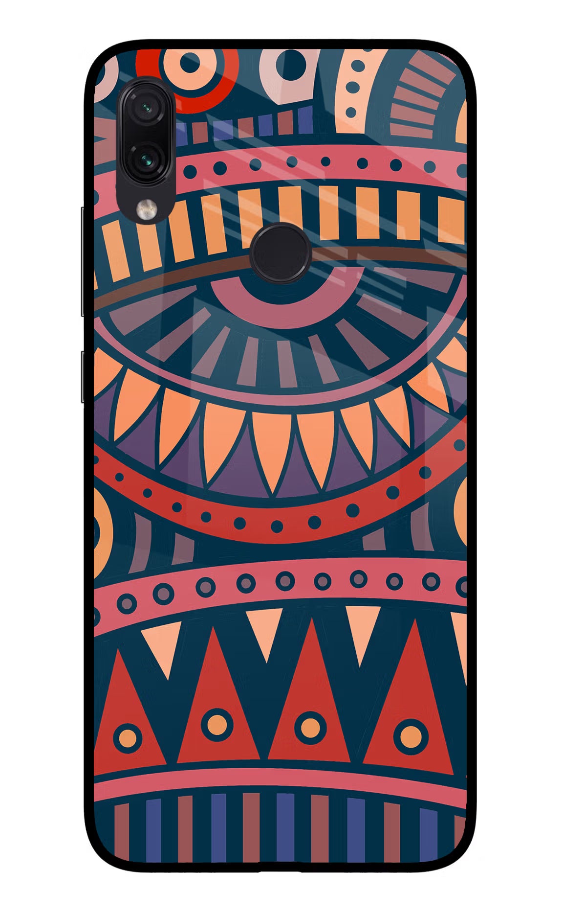African Culture Design Redmi Note 7 Pro Glass Case Back Cover by Casekaro